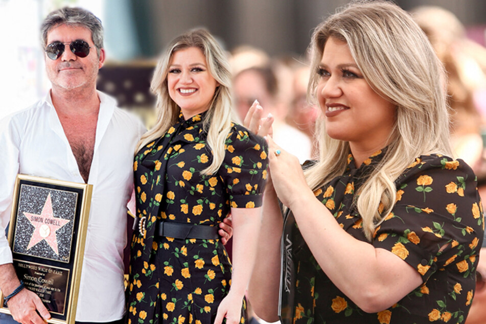 Simon Cowell (l) will be involved in Kelly Clarkson's Walk of Fame induction.