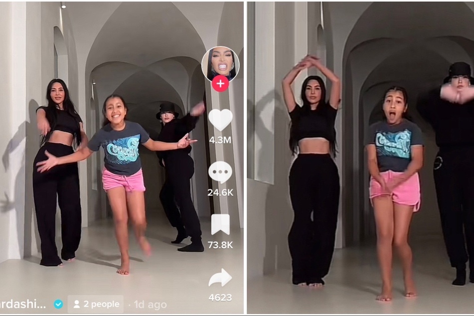 Kim Kardashian and North West team up with Olivia Pierson for epic TikTok dance