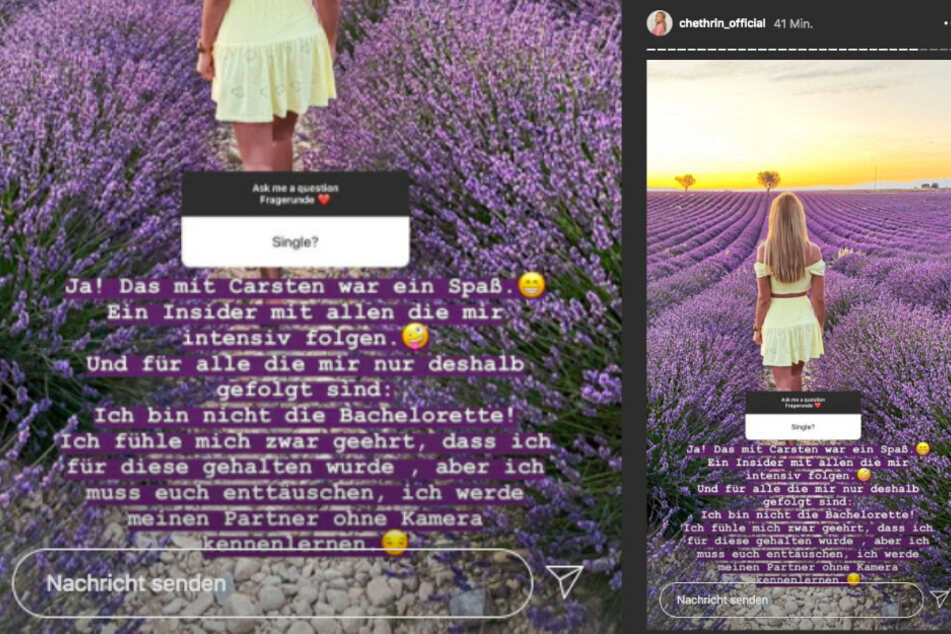 Auf Instagram verkündete sie nun, definitiv nicht die neue Bachelorette zu sein.