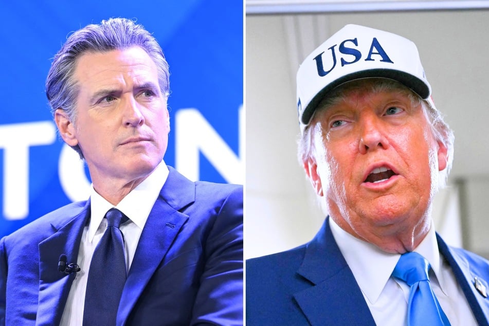 A recent report claims President Donald Trump (r.) is planning to cut a large swath of federal funding contracts from the entire state of California.