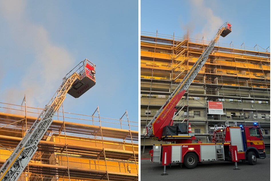 Dresden: Brand in Dresdner Plattenbau: Feuerwehrmann erleidet Kreislaufkollaps