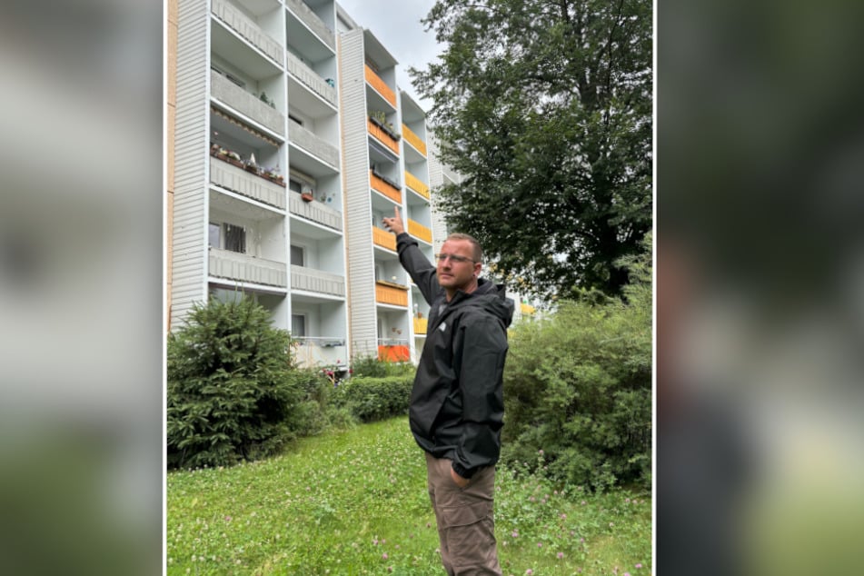 Sebastian Steinmann (36) verfolgte den Polizeieinsatz aus seiner Wohnung.