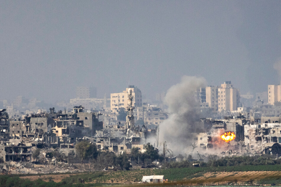 Zerstörte Gebäude im Gazastreifen, nach einem israelischen Luftangriff.