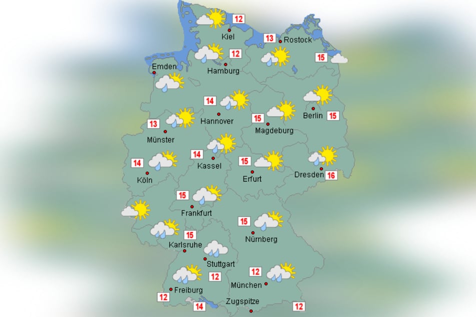 Am Samstag kühlt es sich in Deutschland spürbar ab, vielerorts sind Sturmböen und Regen möglich.