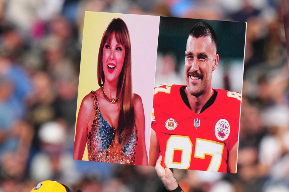 Taylor Swift and NFL boyfriend Travis Kelce (r.) have arguably become the most-followed couple in the world in the last few weeks.
