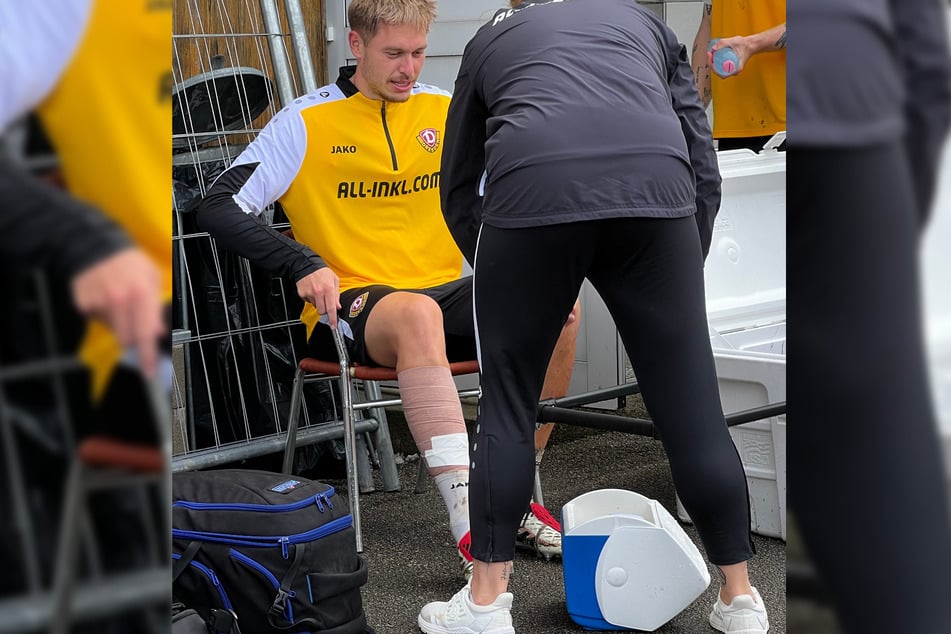 Trug von der Trainingseinheit einen Kratzer davon: Dynamo-Profi Aljaz Casar (24).