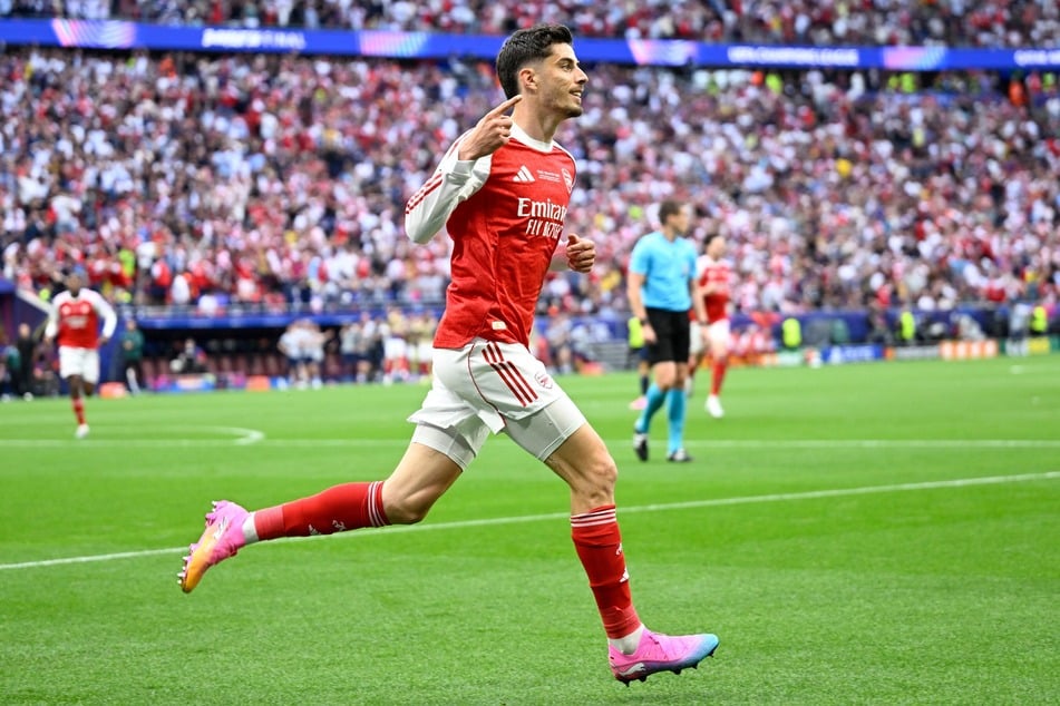 Kai Havertz jubelt im CL-Finale schon nach wenigen Minuten!