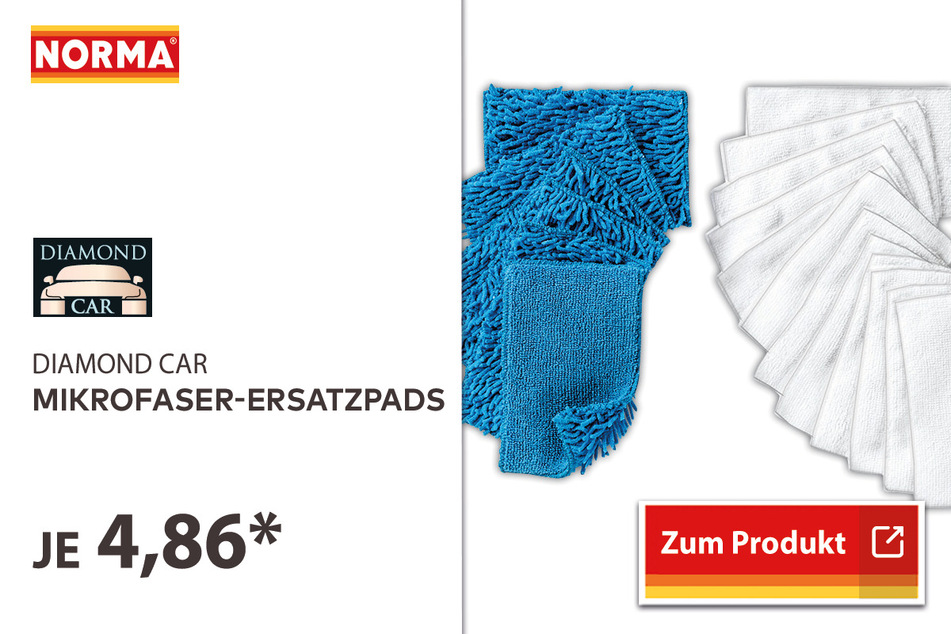 Mikrofaser-Ersatzpads für 4,86 Euro.