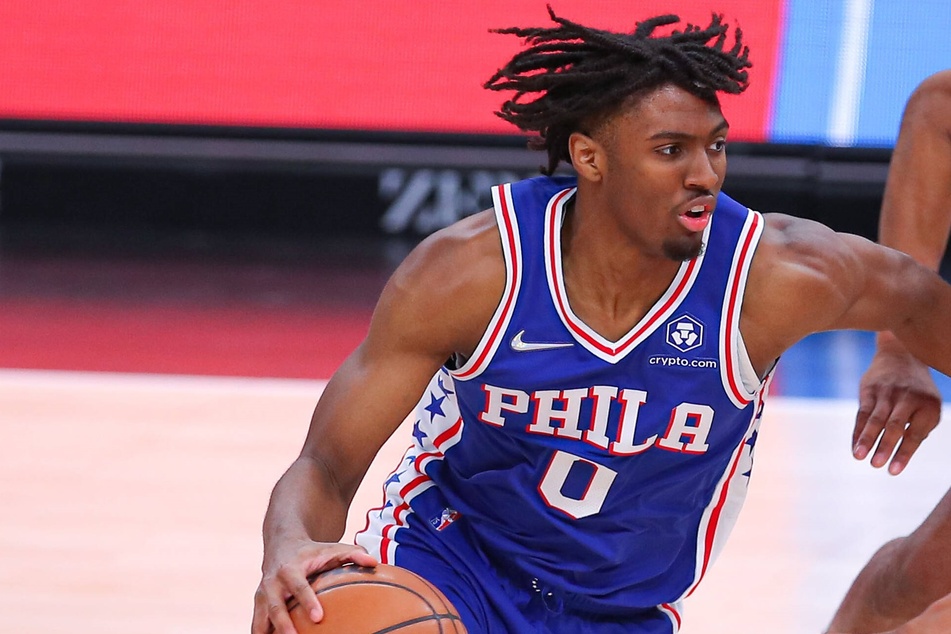 Sixers guard Tyrese Maxey led all scorers with 33 points on Friday night.