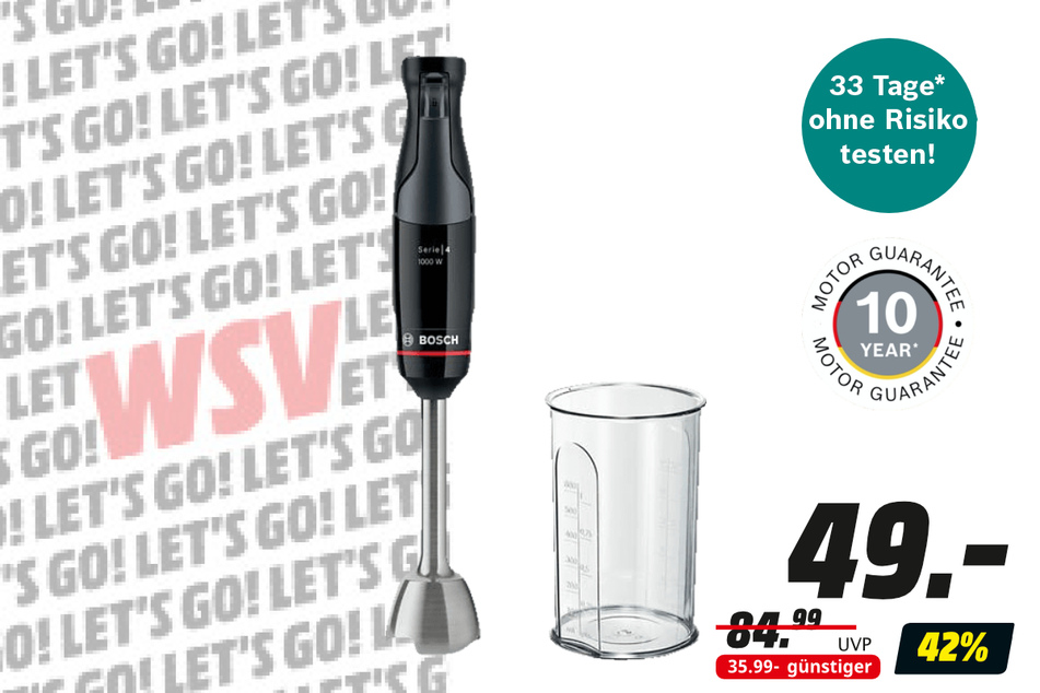 Bosch-Stabmixer für 49 statt 84,99 Euro