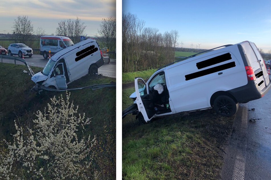 Bei einem schweren Unfall Nahe der A14 wurde eine Frau schwer verletzt.