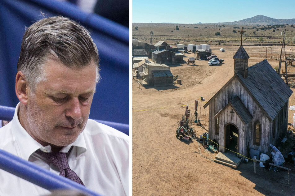 An investigation is still underway at the Bonanza Creek Ranch (l), where an accidental shooting involving actor Alec Baldwin (l) took place.