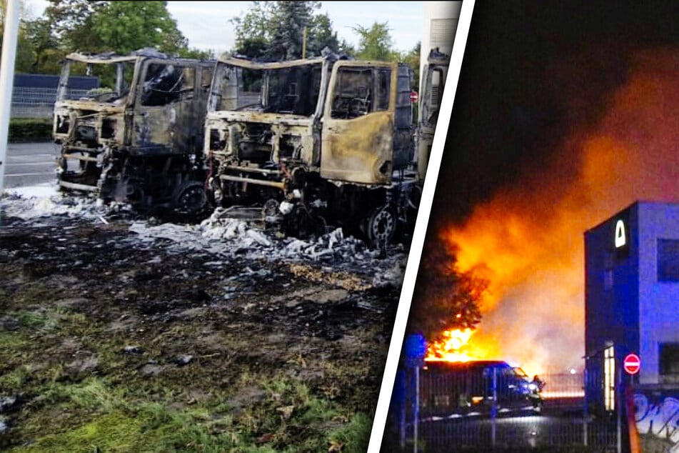 Leipzig: Inferno mit Millionenschaden in Leipzig: Mehr als 20 Fahrzeuge abgefackelt