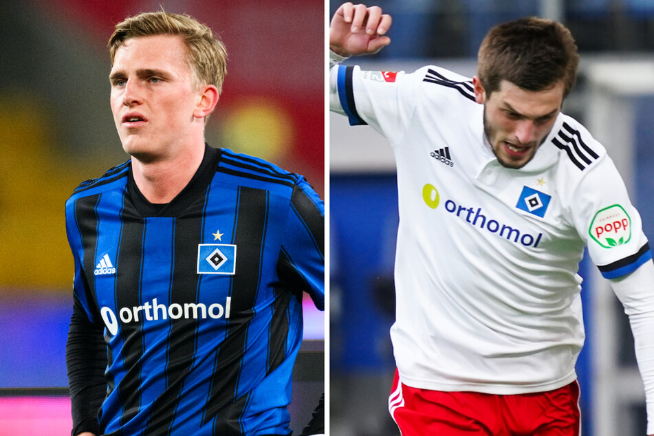 Mikkel Kaufmann (21, l.) hat keine Zukunft beim Hamburger SV, bei Giorgi Chakvetadze (22) gestaltet sich die Zukunftsfrage schwieriger.