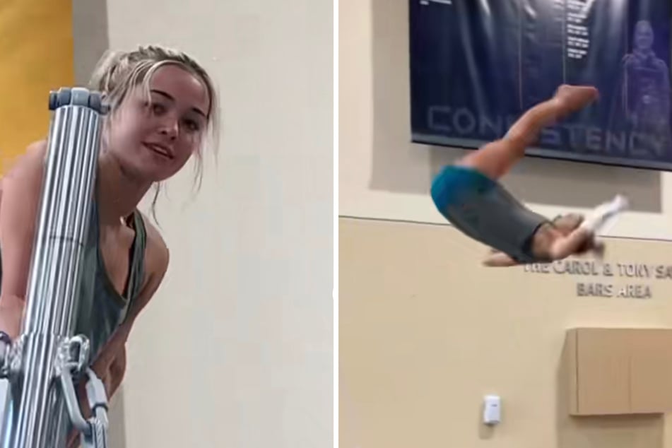 Olivia Dunne shows off some high-flying gymnastics fails in a new TikTok that's going viral.