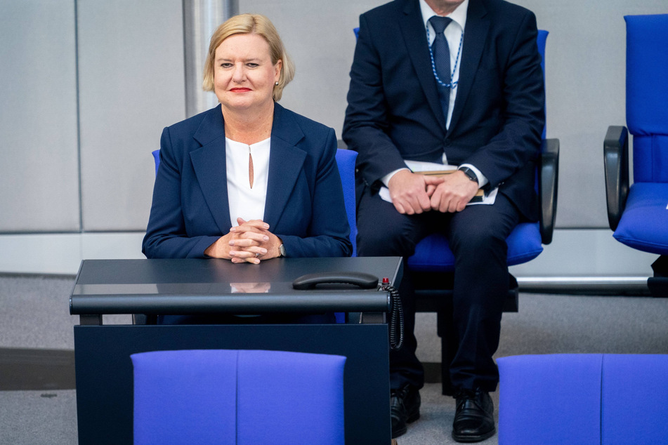 Eva Högl (SPD), neue Wehrbeauftragte des Deutschen Bundestags, nimmt an der Bundestagssitzung teil.