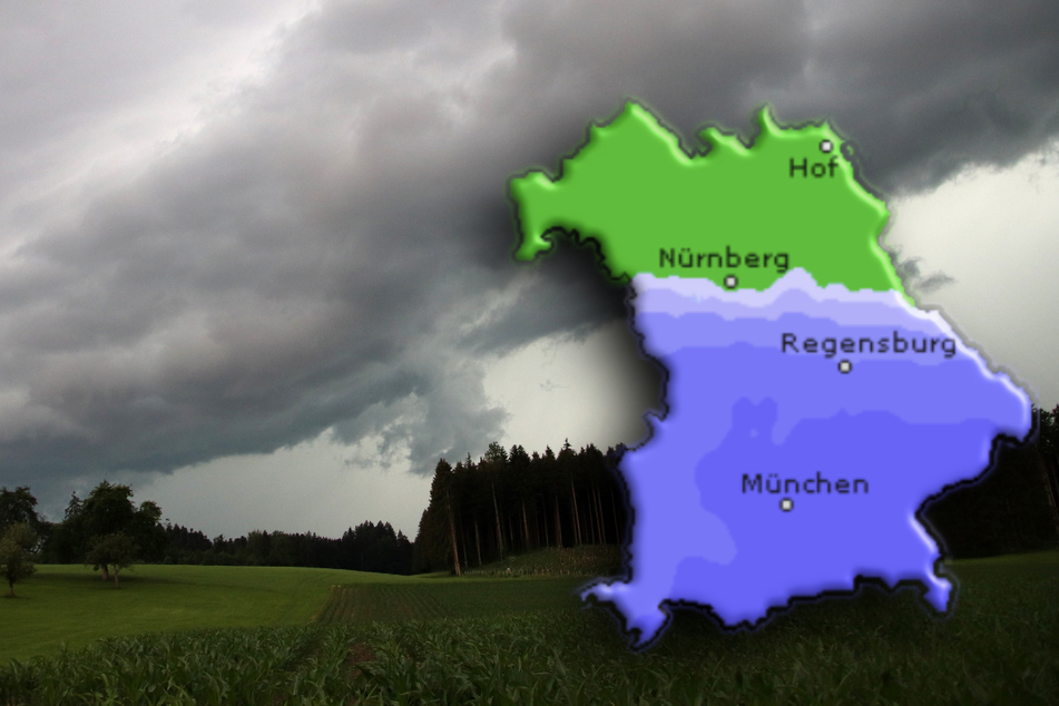 Vorerst ist vor allem das südliche Bayern von Niederschlägen betroffen.