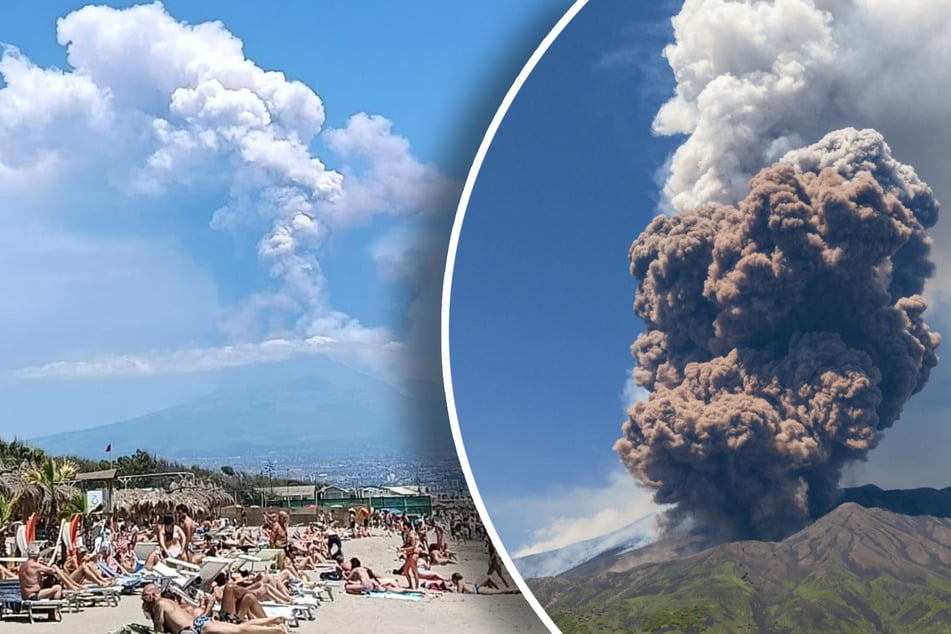 Gwałtowna erupcja wulkanu: Etna pluje ogniem, unosi się gigantyczna chmura dymu