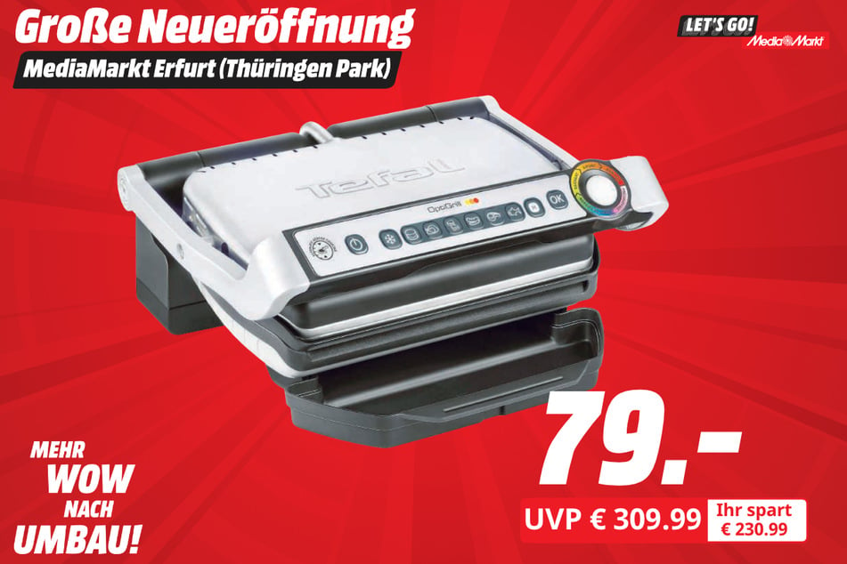 Tefal-Kontaktgrill für 79 statt 309,99 Euro.