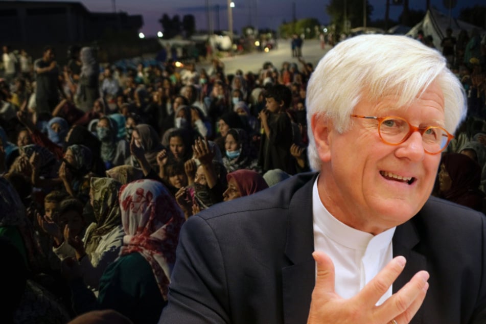 Heinrich Bedford-Strohm (60), Ratsvorsitzender der Evangelischen Kirche in Deutschland, kritisierte die Aufnahme von nur 400 Minderjährigen aus Moria. (Bildmontage)