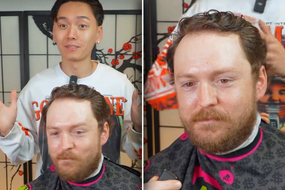 Dieser Kunde stellte Thai Nguyen auf die Probe. Der Friseur sollte einfach mal machen.