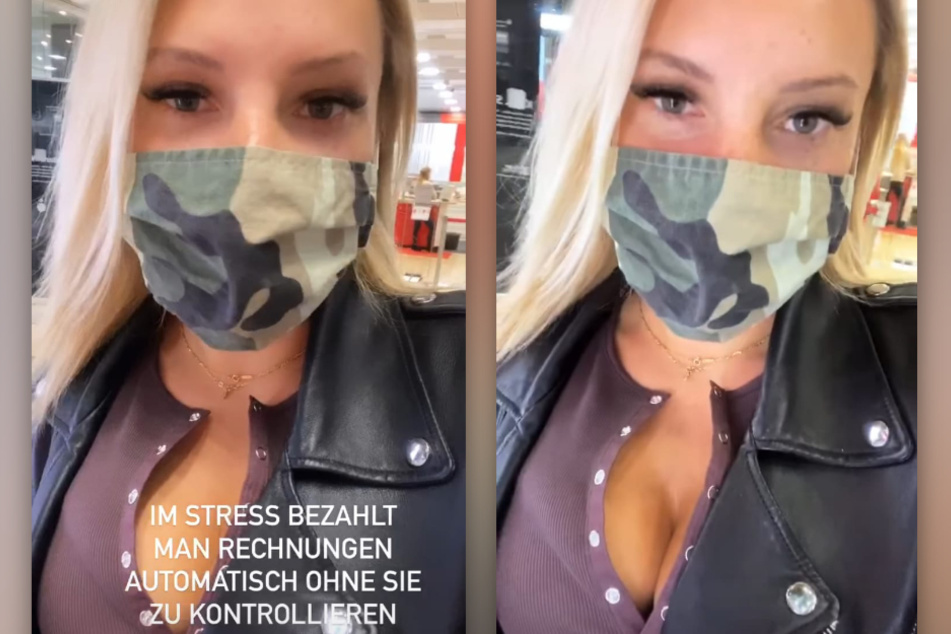 Evelyn Burdecki (32) beschwert sich in einer Instagram-Story darüber, oft falsche Rechnungen zu erhalten. (Fotomontage)