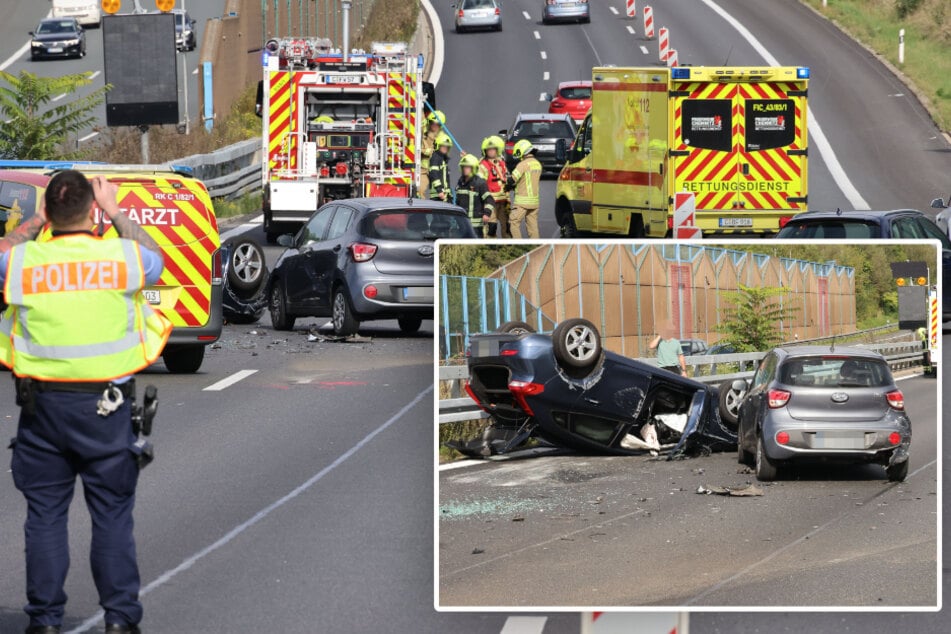 Unfall A72: Schwerer Unfall auf A72 in Chemnitz: Eine Person verletzt