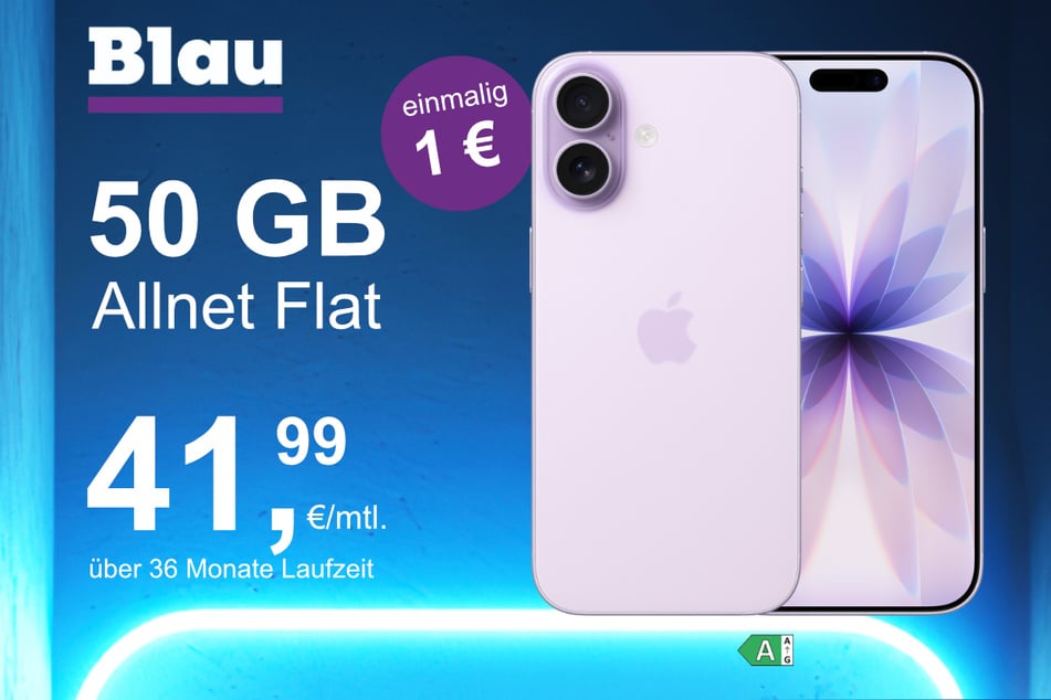 Das neue iPhone 17 im o2 Mobile XL für einmalig 1 Euro.