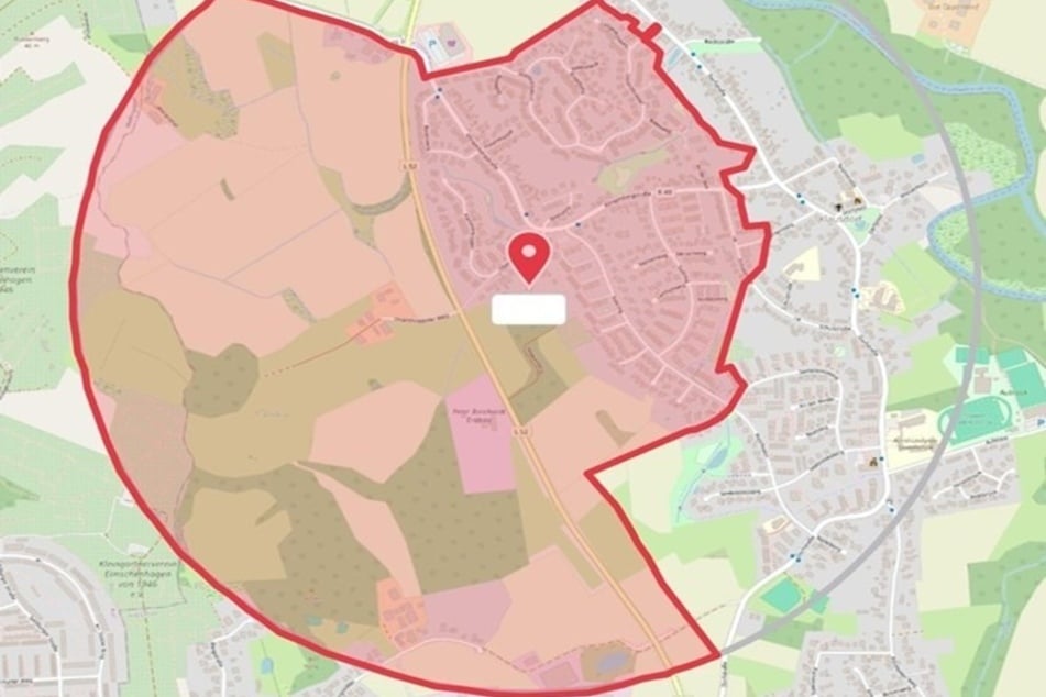 Der Sperrradius beträgt rund 1000 Meter rund um den Fundort in Schwentinental.