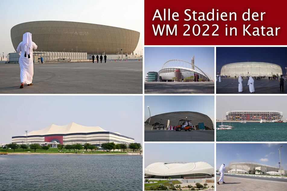 Die Spiele der WM 2022 in Katar werden in diesen acht Stadien ausgetragen.