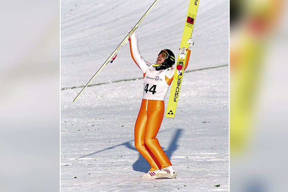 1994 triumphierte Jens Weißflog bei seinem zweiten Olympiasieg.