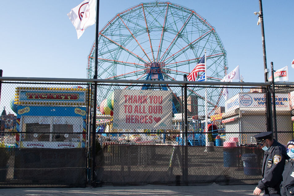 Das 45 Meter hohe Riesenrad "Wonder Wheel" in Coney Island.