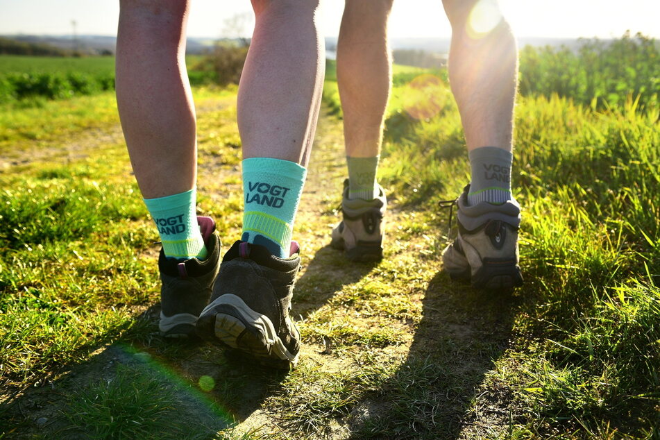 Auf grünen Socken ist gut Wandern - zumindest im Vogtland.