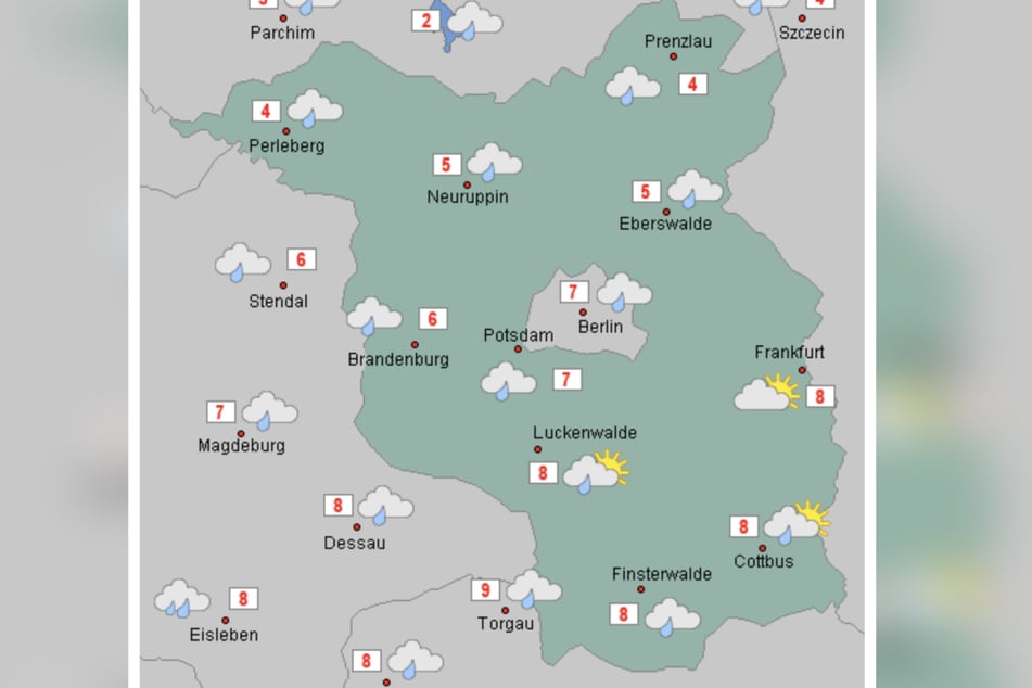 Bis zu 8 Grad erreichen die Temperaturen am Mittwoch in der Hauptstadtregion.