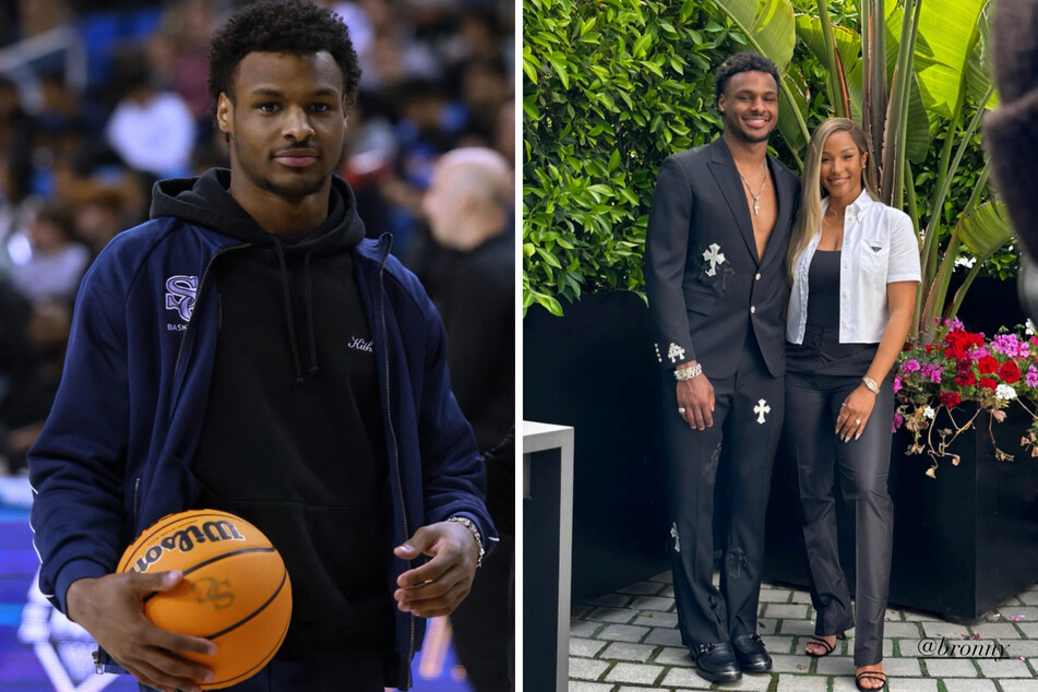 Bronny James stuns senior prom with swanky look