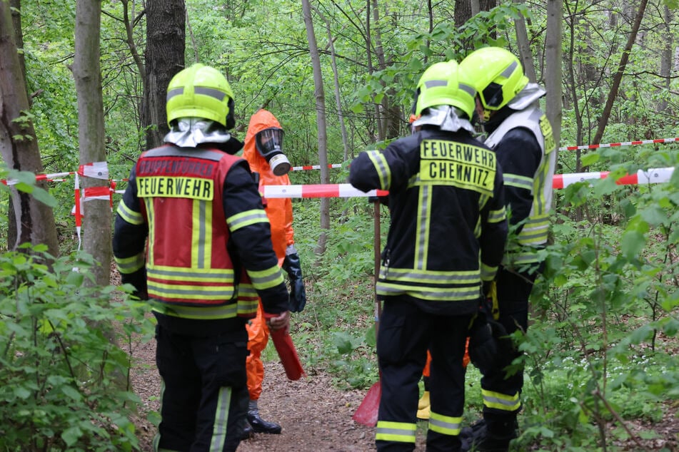 Mehrere mysteriöse Funde sorgten für Feuerwehreinsätze im Ebersdorfer Wald.