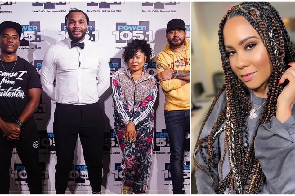 Fans speculated that the radio show The Breakfast Club had been canceled after host Angela Yee's (r.) mysterious Twitter post.