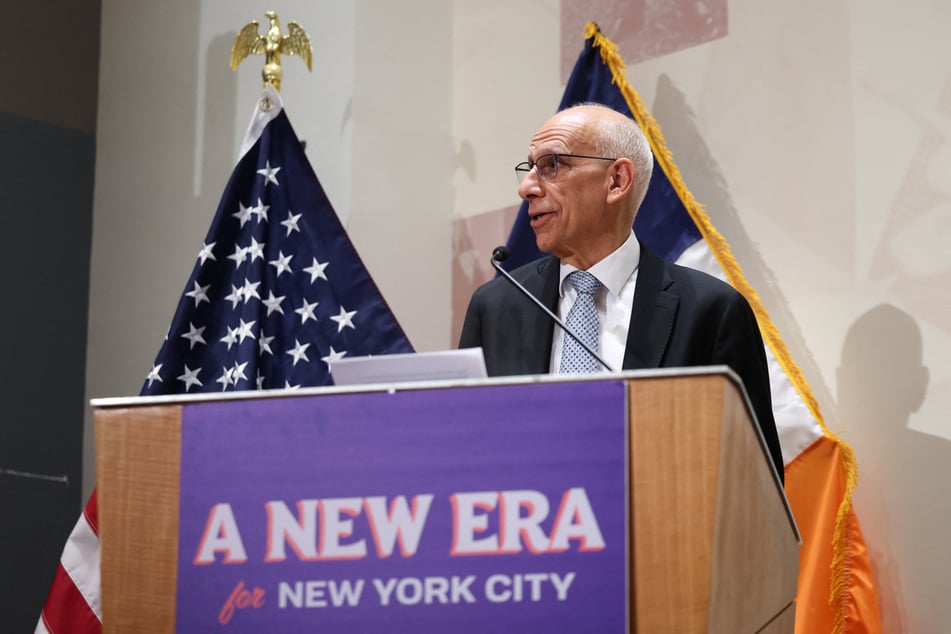 Dean Fuleihan, a former deputy mayor and budget director, speaks during a press conference at the Roosevelt House Public Policy Institute at Hunter College on November 10, 2025.