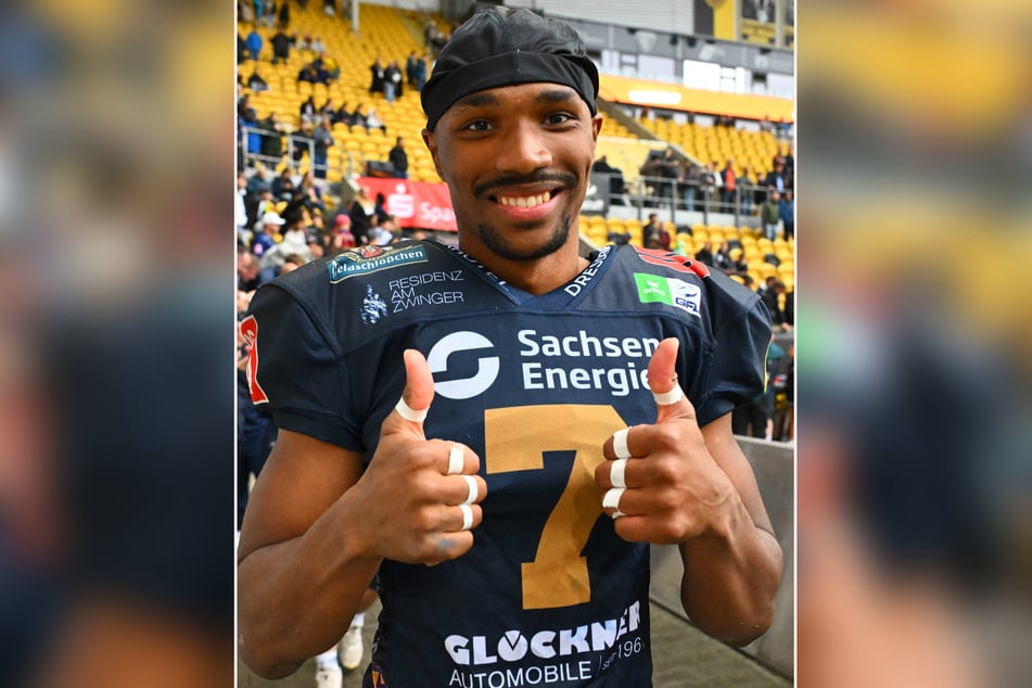 Wide Receiver Tyler Hudson (25) brennt auf seine Rückkehr nach Dresden.