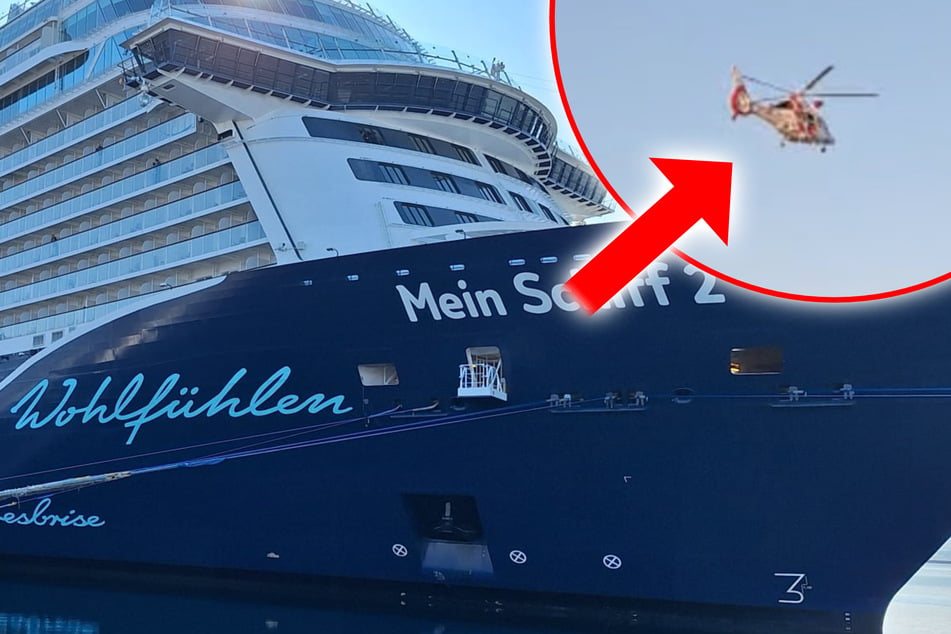 Kreuzfahrt endet mit Hubschrauber-Einsatz: Person von TUI-Schiff ausgeflogen