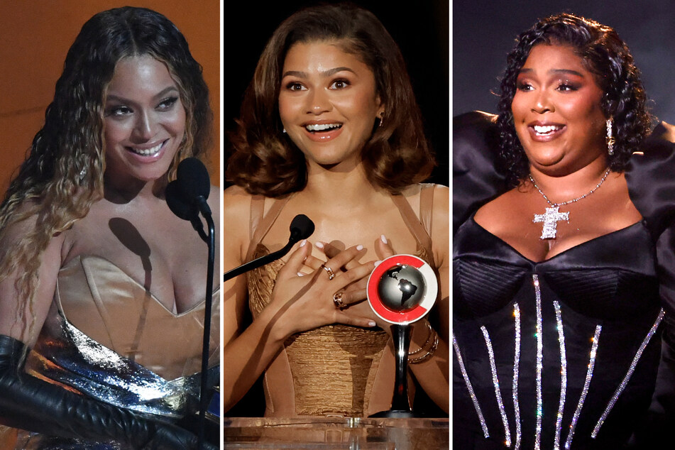 Beyoncé (l), Zendaya (c), and Lizzo have all earned nominations at the 2023 BET Awards.