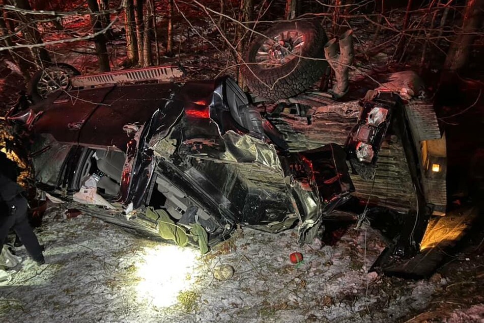 Das Fahrzeug von Cam Laundry (31) wurde durch den Unfall komplett zerstört.