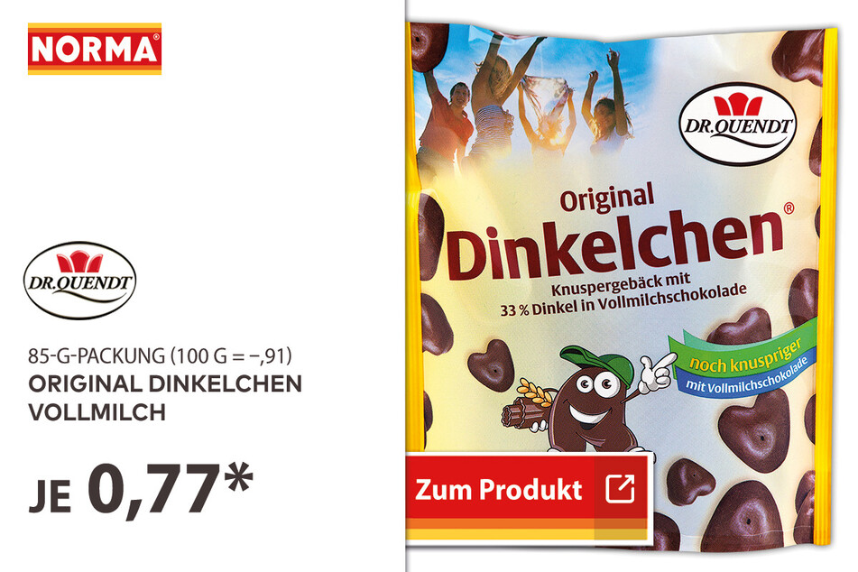 Dinkelchen Vollmilch für 0,77 Euro.