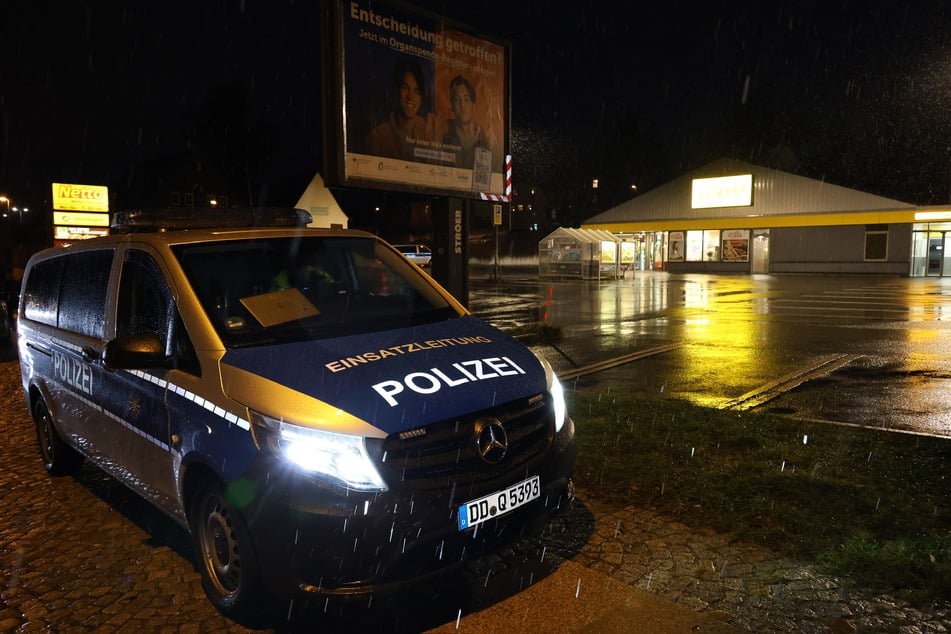 Die Polizei rückte am Montagnachmittag zu einem Supermarkt in Schneeberg (Erzgebirge) aus.