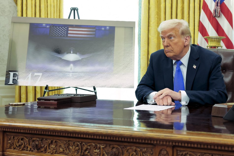 US President Donald Trump delivers remarks in the Oval Office of the White House on Friday in Washington, DC.