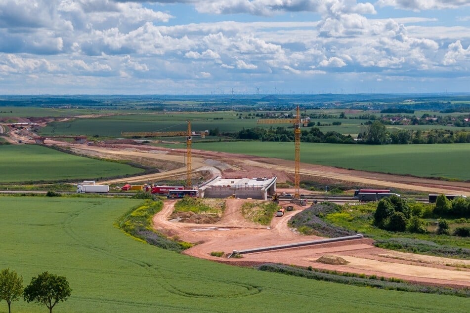 Das Autobahndreieck an der A14 wird neu gebaut.