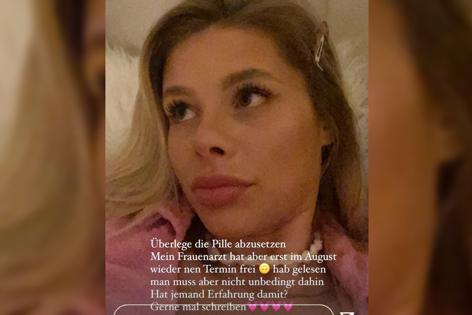Sie überlege, die Pille abzusetzen, verriet Larissa Neumann (21) in der Nacht zu Samstag in einer Instagram-Story.