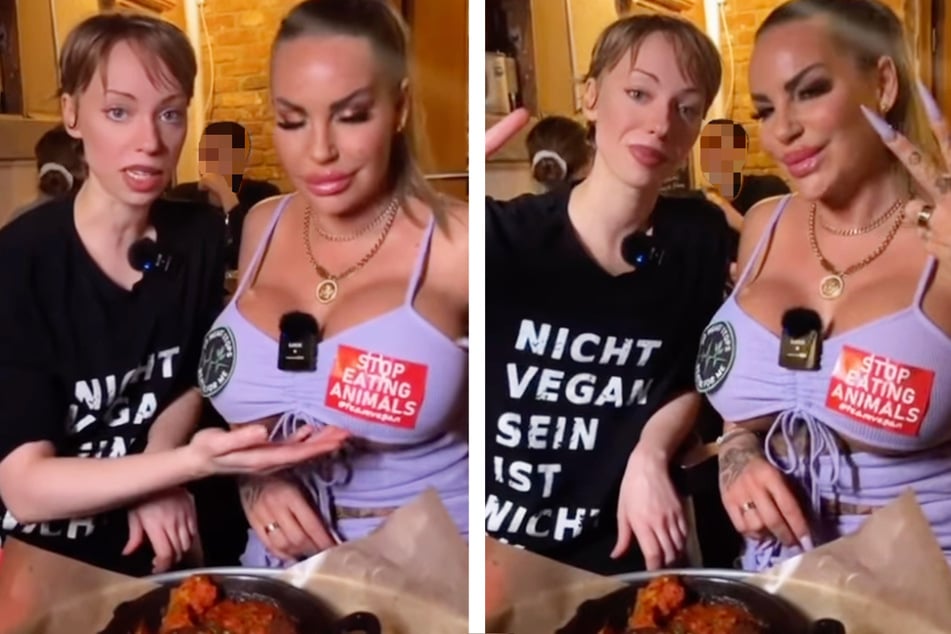 In einem Instagram-Video treten die Aktivistin Raffaela Raab (27) und Gina-Lisa Lohfink (36) gemeinsam auf, um sich für vegane Ernährung einzusetzen.