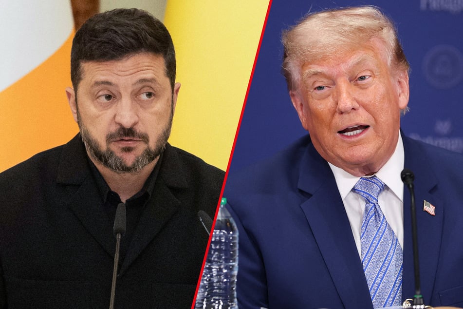 Ukraine's Volodymyr Zelensky (l) will meet with Donald Trump in Washington next week.