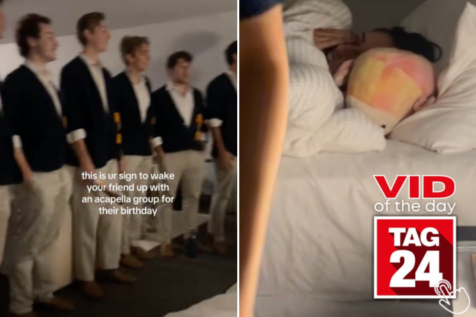 This girl was not ready for this kind of birthday wake-up call!
